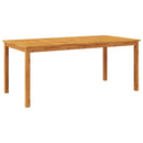 vidaXL tömör akácfa kerti étkezőasztal 180 x 90 x 75 cm