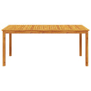 vidaXL tömör akácfa kerti étkezőasztal 180 x 90 x 75 cm