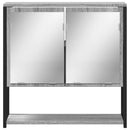 vidaXL szürke sonoma színű szerelt fa tükrös szekrény 60x16x60 cm