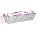 vidaXL 2 db fekete polyrattan növénytartó horoggal