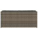 vidaXL szürke polyrattan kerti ültetőláda 2 cseréppel 90x20x40 cm