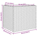 vidaXL fekete polyrattan kerti ültetőláda 36x30x32 cm