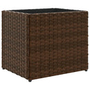 vidaXL barna polyrattan kerti ültetőláda 36x30x32 cm