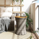 vidaXL szürke polyrattan kerti dob alakú kisasztal