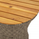 vidaXL szürke polyrattan kerti dob alakú kisasztal