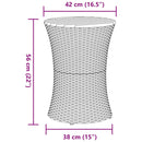 vidaXL szürke polyrattan kerti dob alakú kisasztal