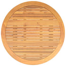 vidaXL fekete polyrattan kerti asztal akácfa lappal Ø110 x 71 cm
