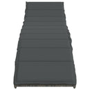 vidaXL 2 db szürke polyrattan napozóágy asztallal