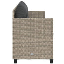vidaXL világosszürke polyrattan napozóágy párnával
