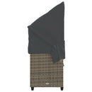 vidaXL szürke polyrattan napozóágy tetővel és párnával