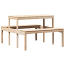 vidaXL tömör fenyőfa piknik asztal 110 x 134 x 75 cm