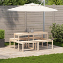 vidaXL tömör fenyőfa piknik asztal 160x134x75 cm