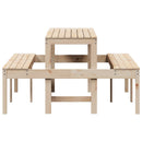 vidaXL tömör fenyőfa piknik asztal 160x134x75 cm