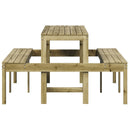 vidaXL impregnált fenyőfa piknik asztal 160 x 134 x 75 cm