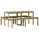 vidaXL impregnált fenyőfa piknik asztal 160 x 134 x 75 cm