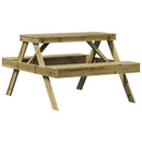 vidaXL impregnált fenyőfa piknik asztal 105 x 134 x 75 cm