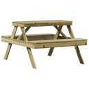 vidaXL impregnált fenyőfa piknik asztal 105 x 134 x 75 cm
