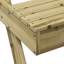 vidaXL impregnált fenyőfa piknik asztal 105 x 134 x 75 cm