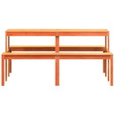 vidaXL viaszbarna tömör fenyőfa piknik asztal 160 x 134 x 75 cm