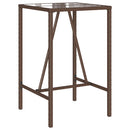 vidaXL barna polyrattan kültéri bárasztal 70 x 70 x 110 cm