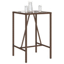 vidaXL barna polyrattan kültéri bárasztal 70 x 70 x 110 cm