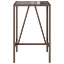 vidaXL barna polyrattan kültéri bárasztal 70 x 70 x 110 cm
