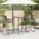 vidaXL szürke polyrattan kültéri bárasztal 70 x 70 x 110 cm