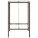 vidaXL szürke polyrattan kültéri bárasztal 70 x 70 x 110 cm
