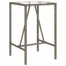 vidaXL szürke polyrattan kültéri bárasztal 70 x 70 x 110 cm