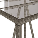 vidaXL szürke polyrattan kültéri bárasztal 70 x 70 x 110 cm