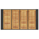 vidaXL fekete polyrattan kerti bárasztal akácfa lappal 145x80x110 cm
