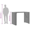 vidaXL szürke polyrattan kerti bárasztal akácfa lappal 145x80x110 cm