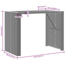 vidaXL szürke polyrattan kerti bárasztal akácfa lappal 145x80x110 cm