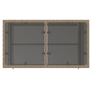 vidaXL 4 részes bézs polyrattan üveg kerti ülőgarnitúra párnákkal