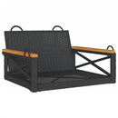 vidaXL fekete polyrattan hintapad 63 x 62 x 40 cm