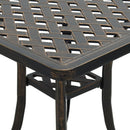 vidaXL bronzszínű öntött alumínium kerti asztal 53 x 53 x 53 cm