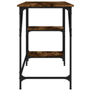 vidaXL füstös tölgy színű fém és szerelt fa íróasztal 120 x 50 x 75 cm