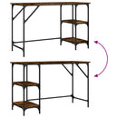 vidaXL füstös tölgy színű fém és szerelt fa íróasztal 120 x 50 x 75 cm