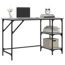 vidaXL szürke sonoma színű fém és szerelt fa íróasztal 120x50x75 cm