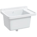 vidaXL fehér gyanta falra szerelhető mosdókagyló 50x35x24 cm