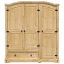 vidaXL Corona tömör fenyőfa ruhásszekrény 151,5 x 52 x 170 cm