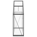vidaXL antracitszürke alumínium melegház alapvázzal 169 x 58 x 195 cm
