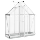 vidaXL ezüstszínű alumínium melegház alapvázzal 169 x 58 x 202 cm