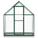 vidaXL zöld alumínium melegház alapvázzal 169 x 58 x 202 cm