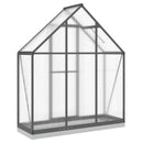 vidaXL antracitszürke alumínium melegház alapvázzal 169 x 58 x 202 cm