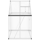 vidaXL ezüstszínű alumínium melegház alapvázzal 169 x 114 x 195 cm