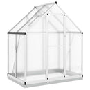 vidaXL ezüstszínű alumínium melegház alapvázzal 169 x 114 x 202 cm