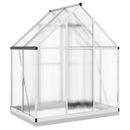 vidaXL ezüstszínű alumínium melegház alapvázzal 169 x 114 x 202 cm