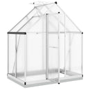 vidaXL ezüstszínű alumínium melegház alapvázzal 169 x 114 x 202 cm