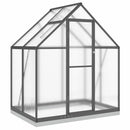 vidaXL antracitszürke alumínium melegház alapvázzal 169 x 114 x 202 cm